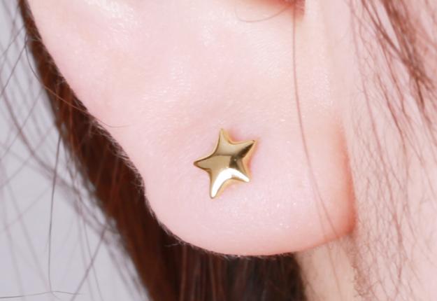 K18/Pt「アミュレット スター」ピアス