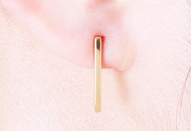 K18/Pt「アミ ウノ」ピアス