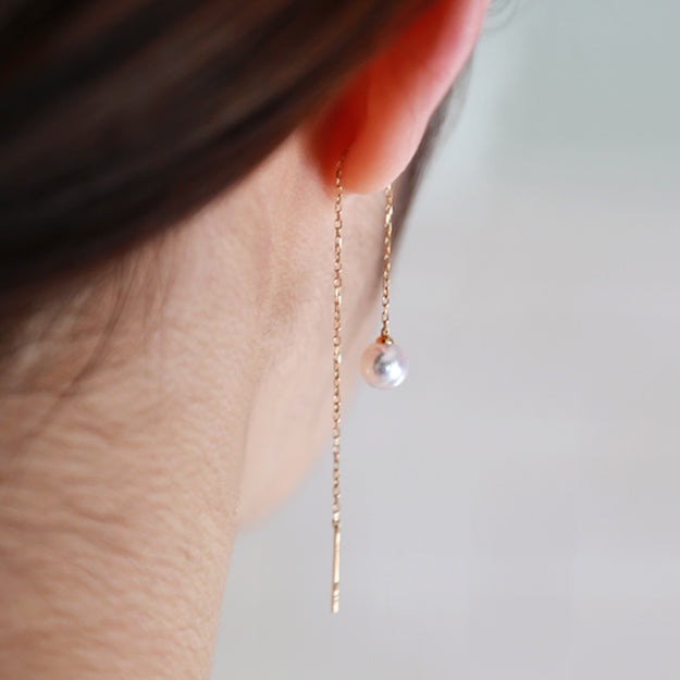 K18/Pt「アコヤパールジェメリ」ピアス