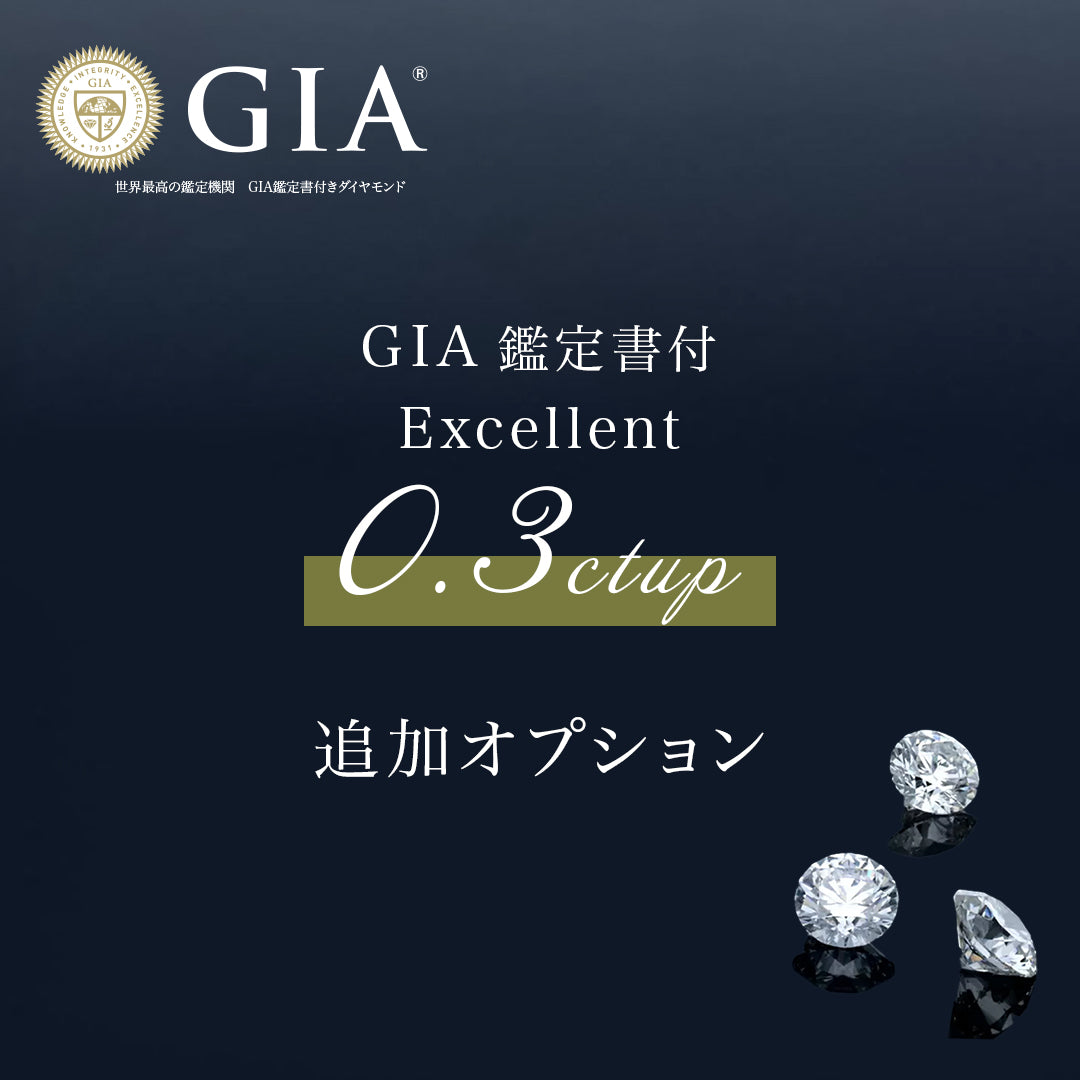 《◆受注生産限定◆》【GIA鑑定書付0.3ctup_Excellent_追加オプション】