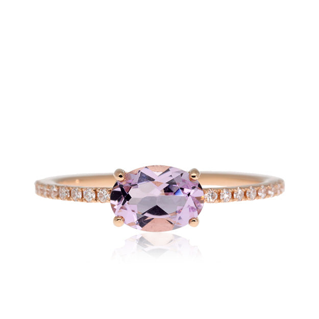 K18/Pt「ローズアメシスト ルファン」リング