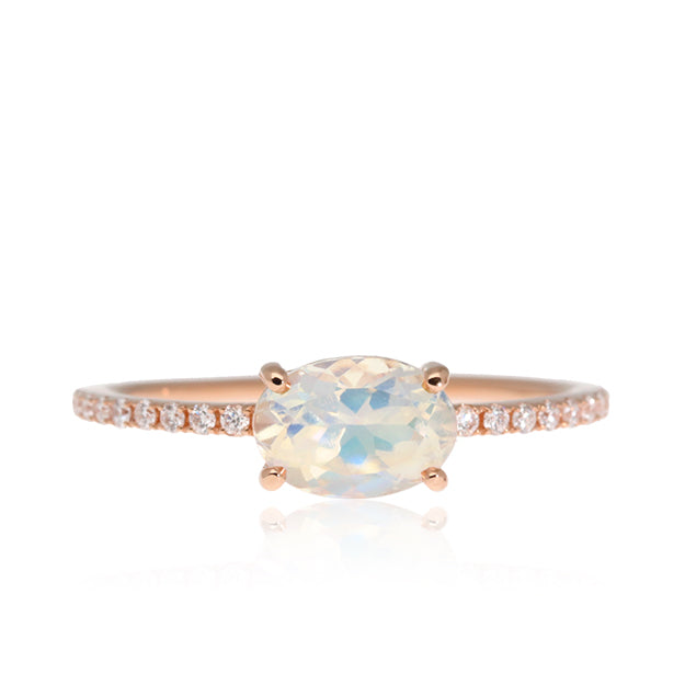 K18/Pt「ブルームーン ルファン」リング