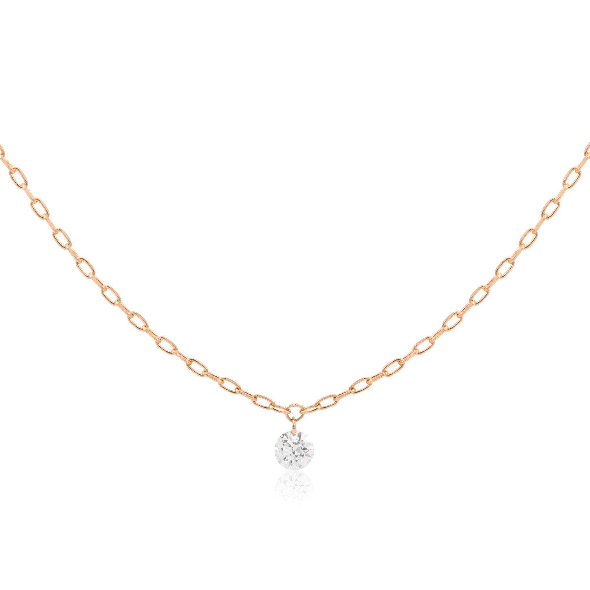 K18/Pt「0.01ctルフル ミニ」ネックレス