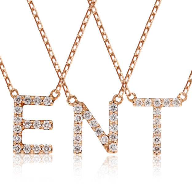 K18/Pt「レター」ネックレス