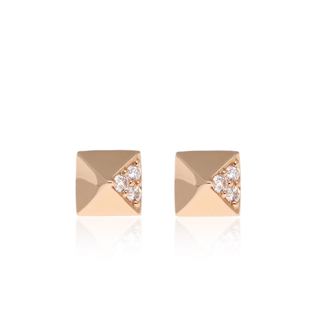 K18/Pt「ダイヤスタッズ」ピアス