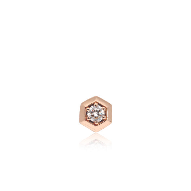 K18/Pt「ハニー」ピアス(片耳用)