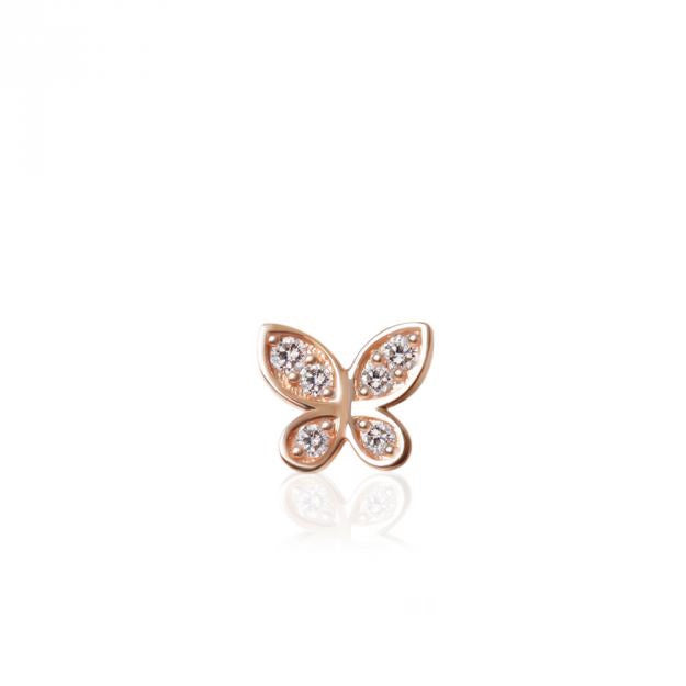 K18/Pt「バタフライ」ピアス(片耳用)