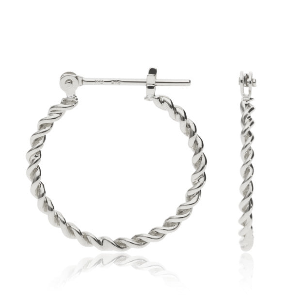 K18/Pt「ケイティ フープ」ピアス