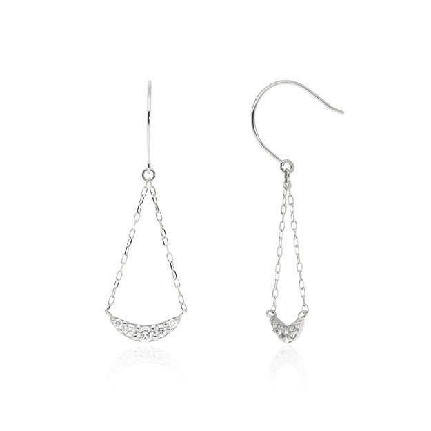 K18/Pt「ニーナフック」ピアス