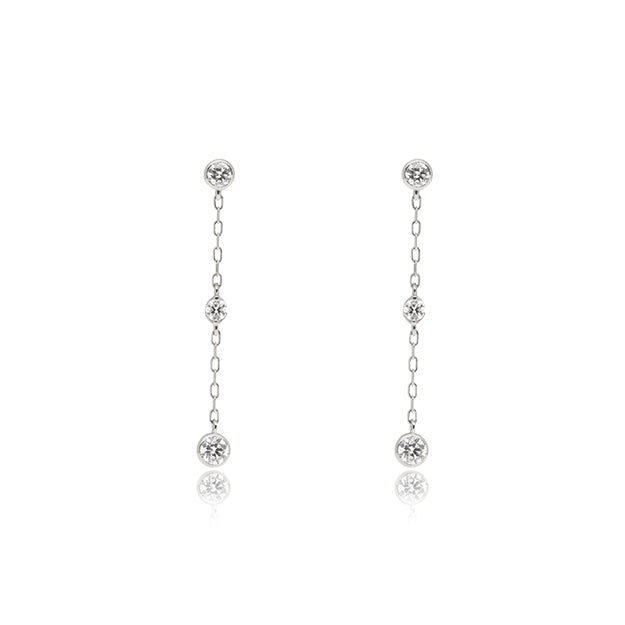 K18/Pt「ガランシア ミニ」ピアス