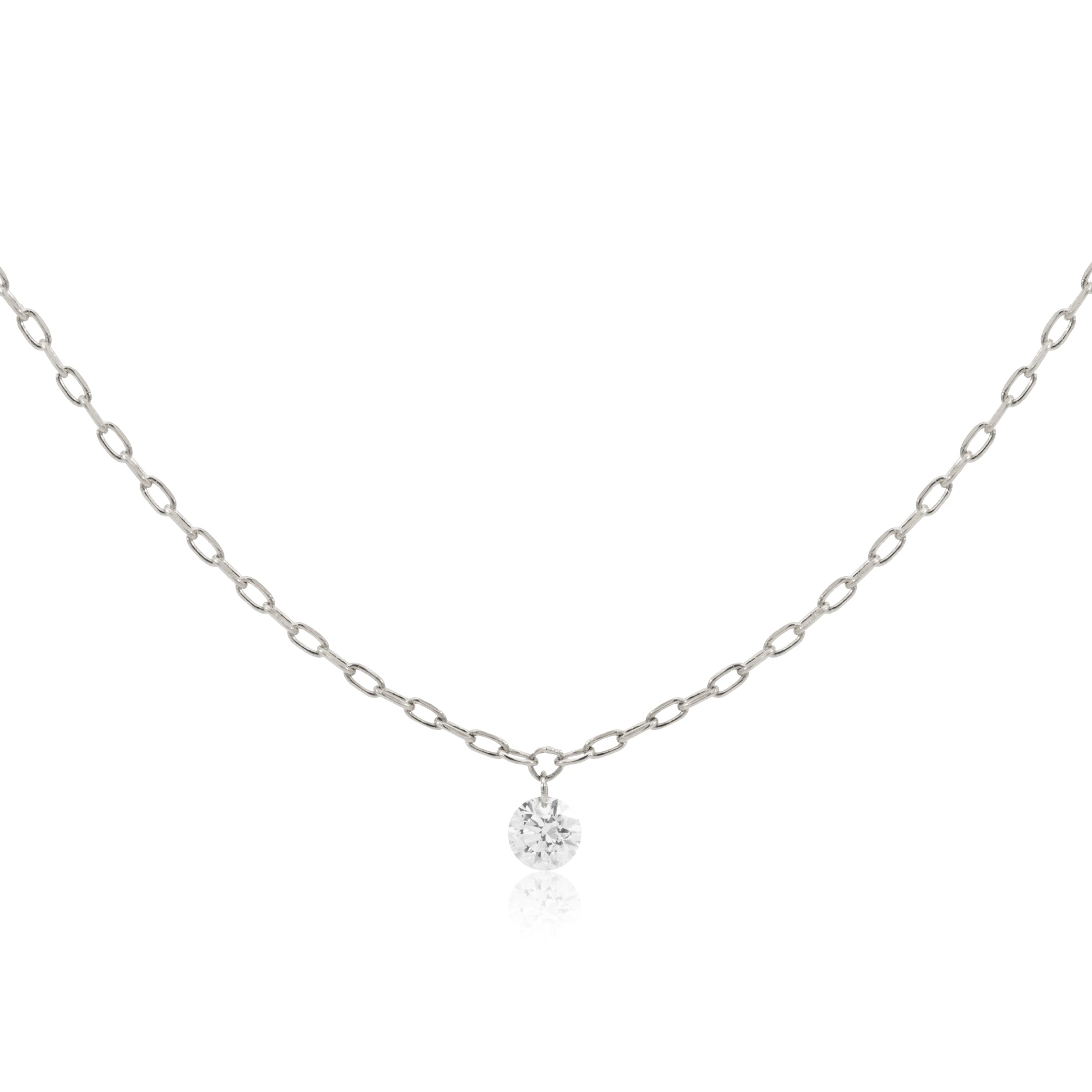 K18/Pt「0.01ctルフル ミニ」ネックレス