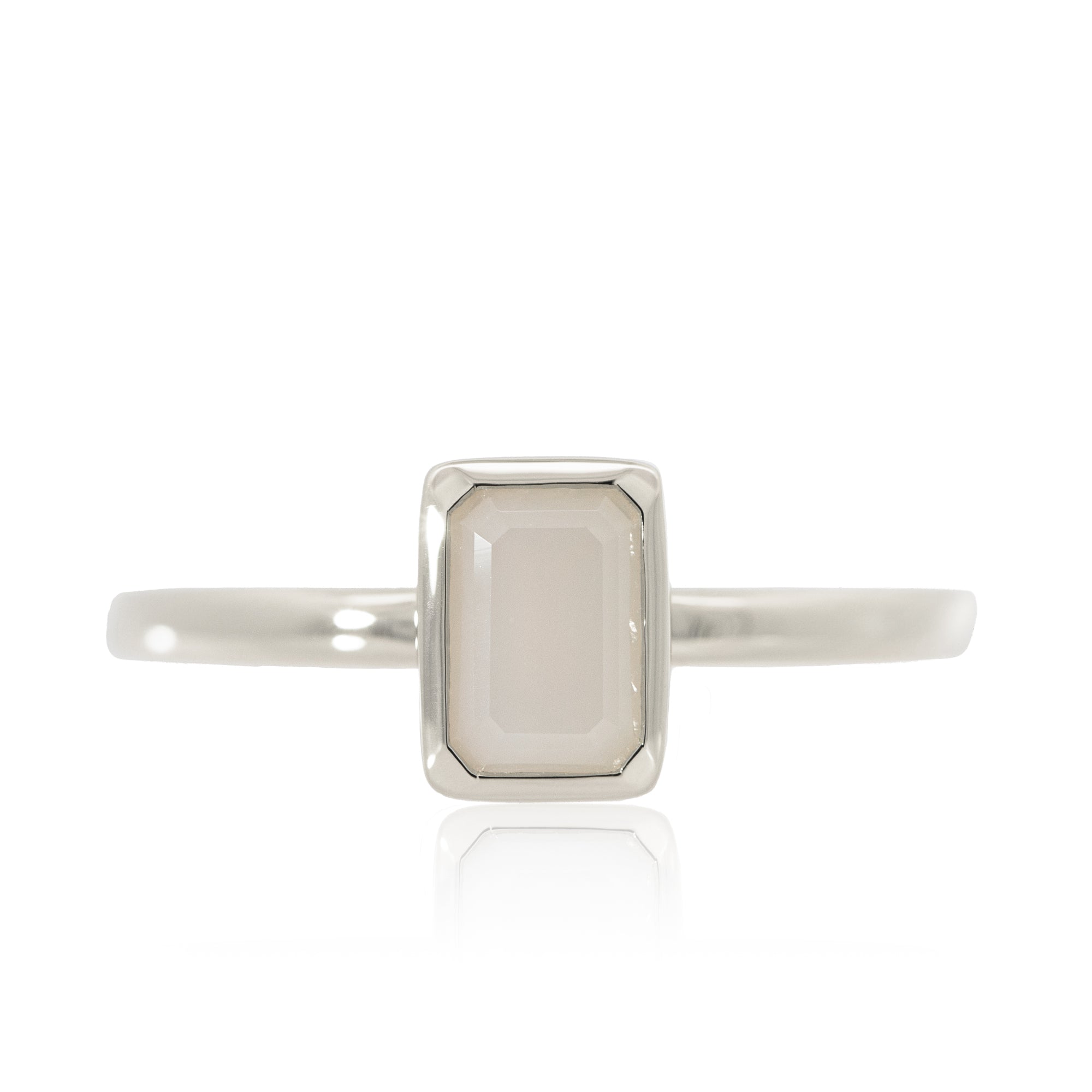 K18/Pt「ホワイトアゲート セーラ」リング