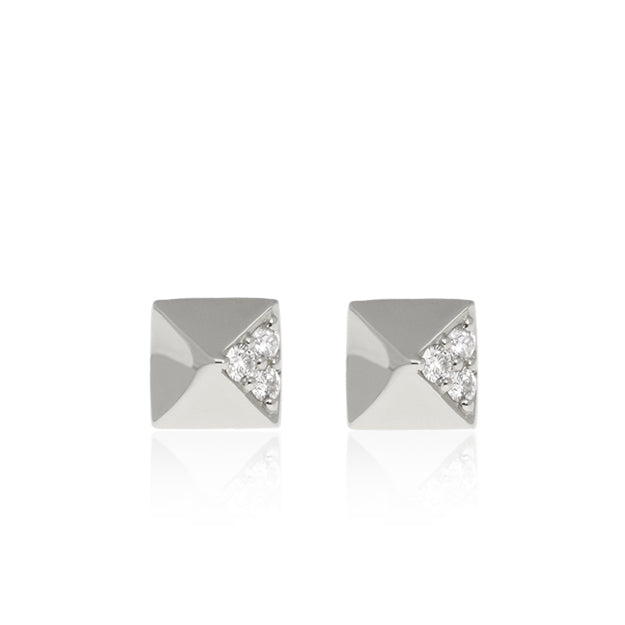 K18/Pt「ダイヤスタッズ」ピアス