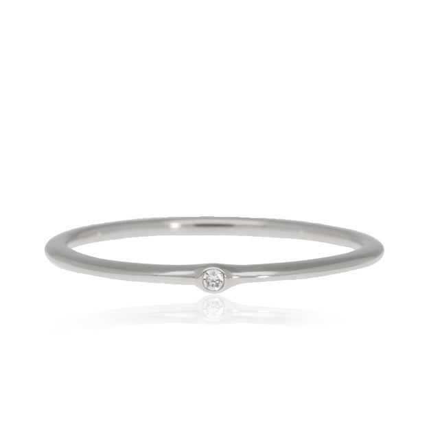 K18/Pt「ダイヤ ジェマ」リング - プラチナ