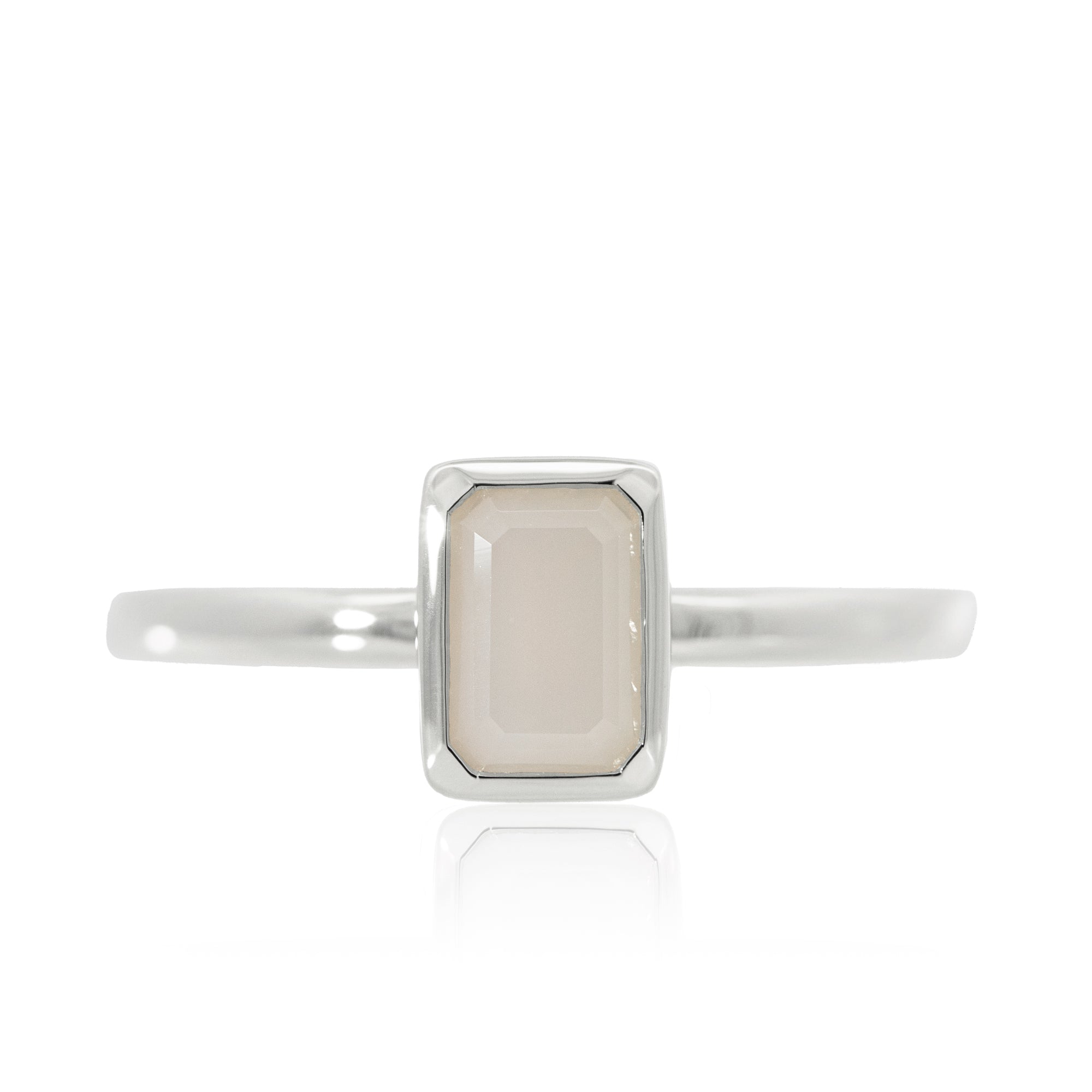 K18/Pt「ホワイトアゲート セーラ」リング