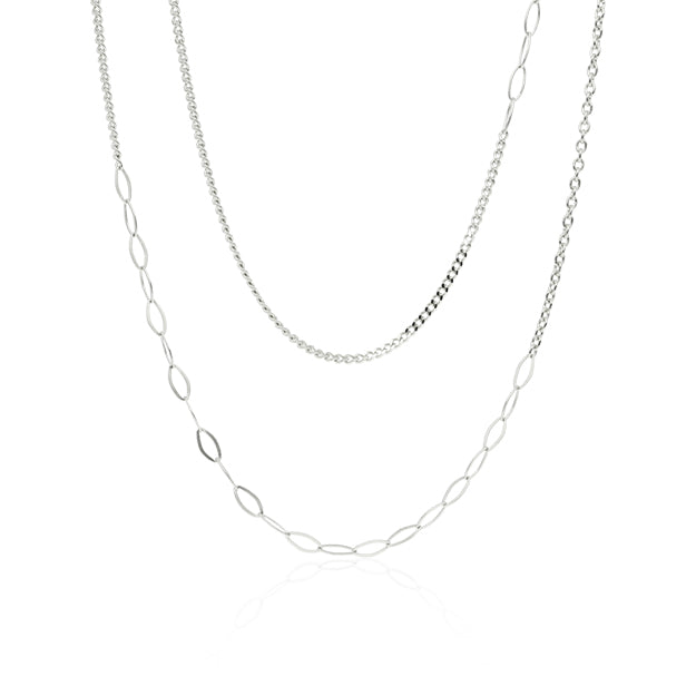 K18「ミックスチェーン」ネックレス