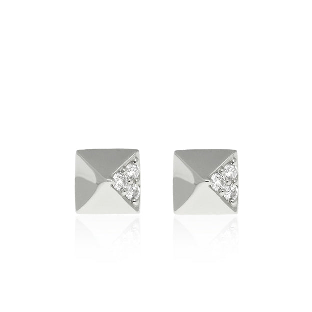 K18/Pt「ダイヤスタッズ」ピアス