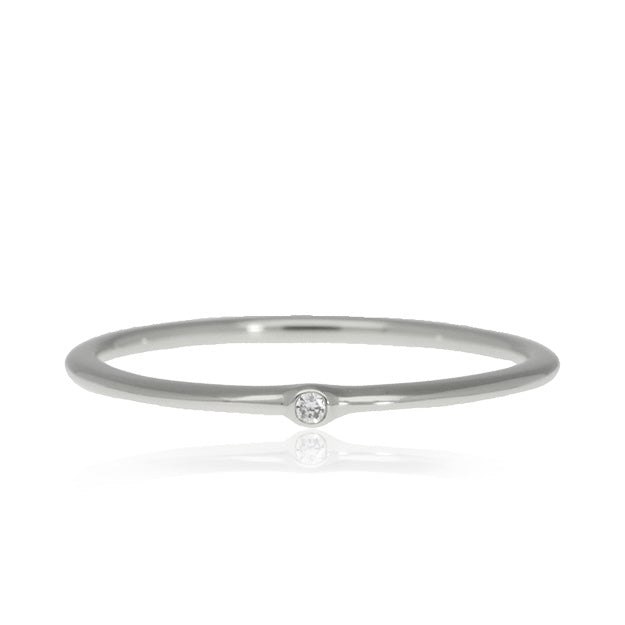 K18/Pt「ダイヤ ジェマ」リング - ホワイトゴールド