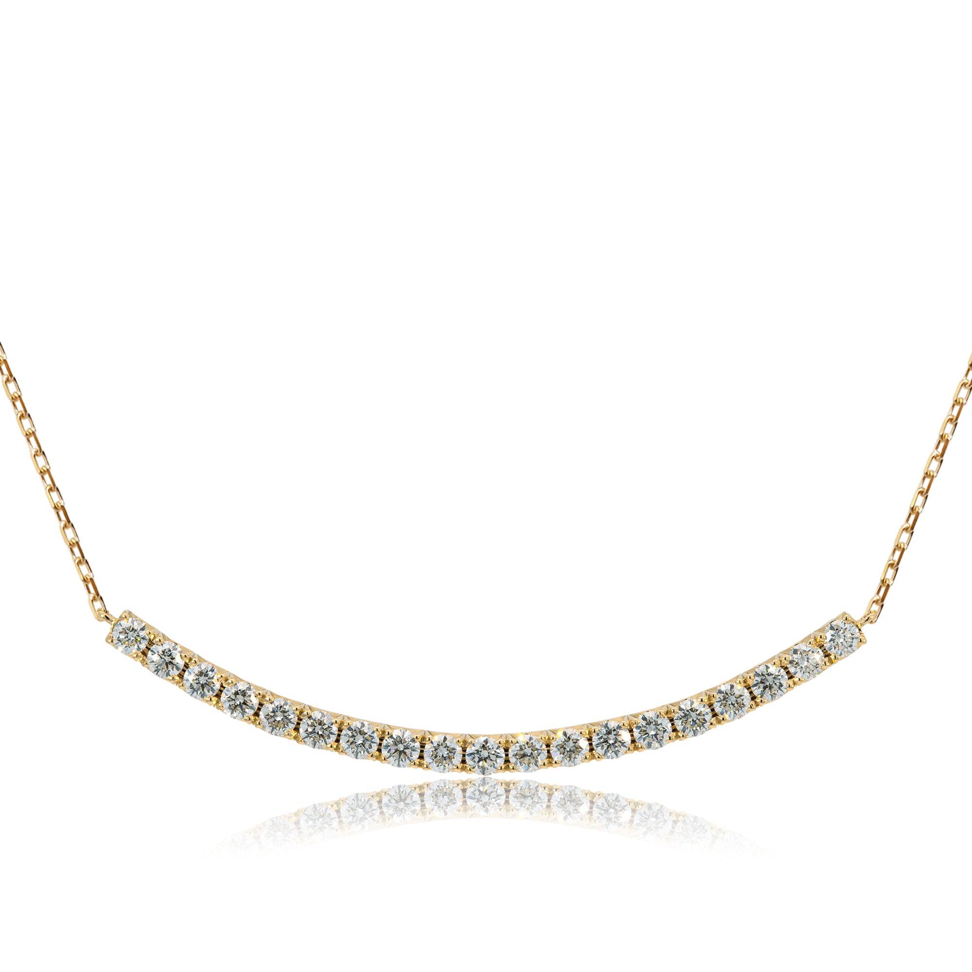 K18/Pt「ディアライン ラージ」ネックレス