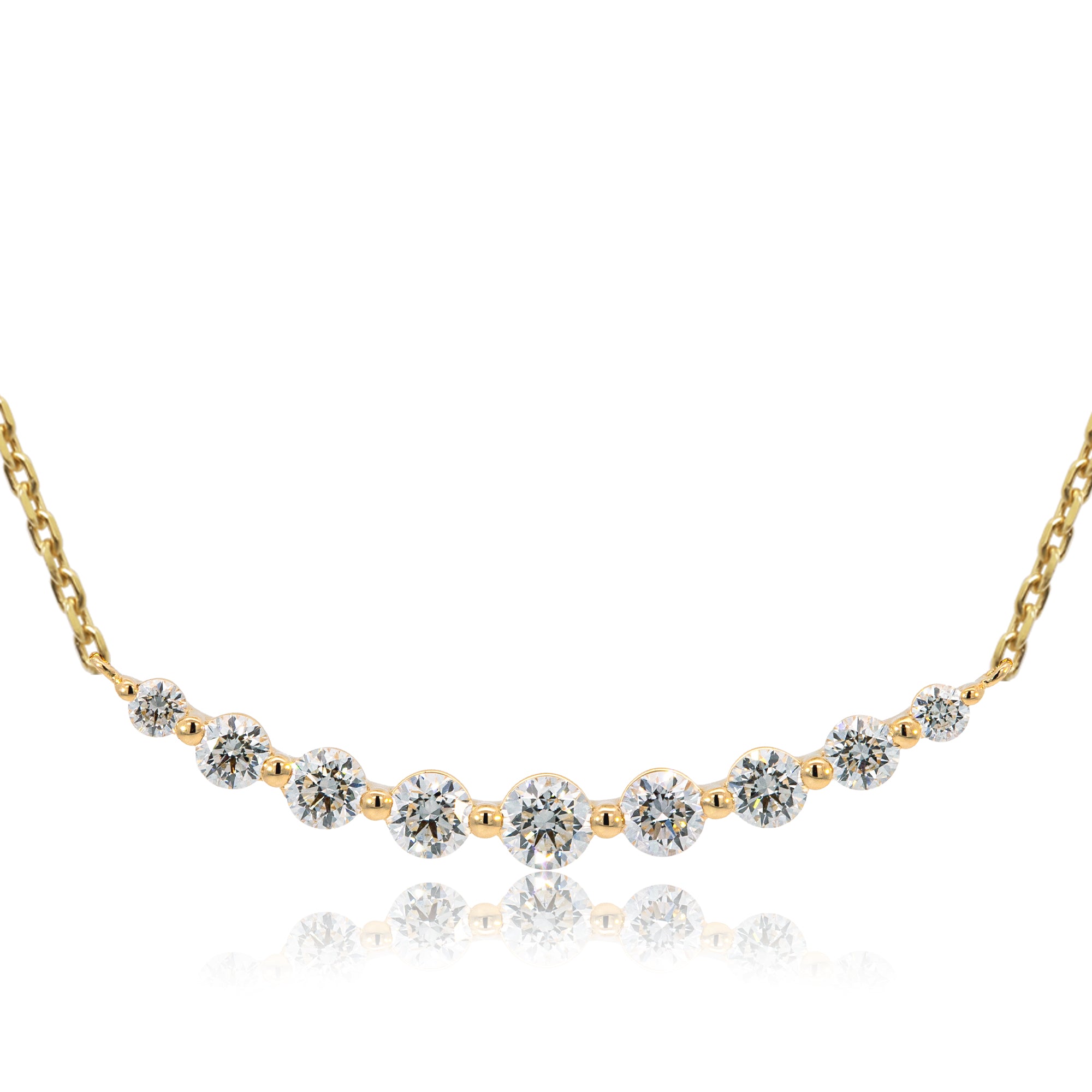 K18/Pt「ルミライン ラージ」ネックレス