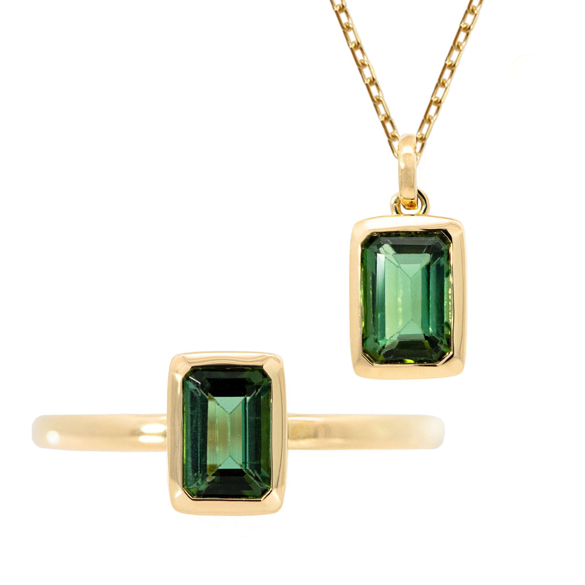 K18/Pt【10石限定】「グリーントルマリン セーラ」ペンダントトップorリング