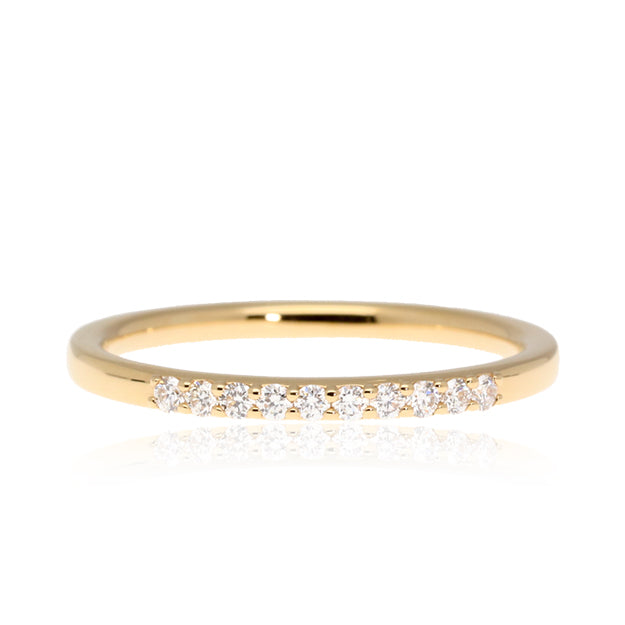 K18/Pt「リサ」リング ー イエローゴールド