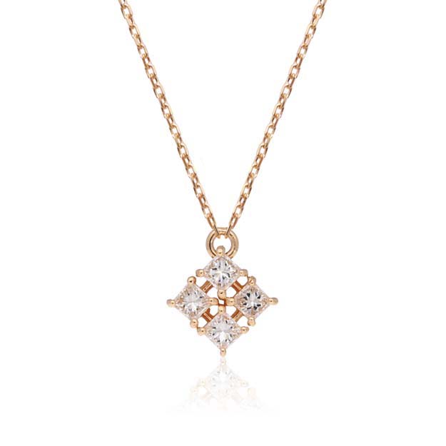 K18/Pt「レディキャトル」ネックレス