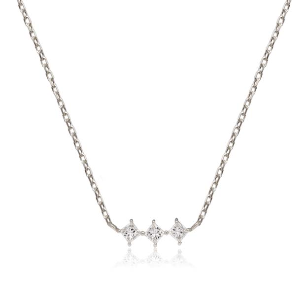 K18/Pt「レディトロワ」ネックレス