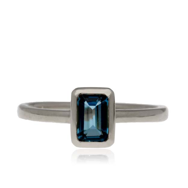 K18/Pt「ロンドンブルートパーズ セーラ」リング