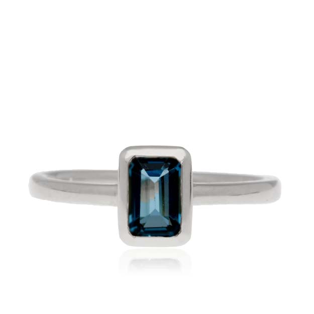 K18/Pt「ロンドンブルートパーズ セーラ」リング