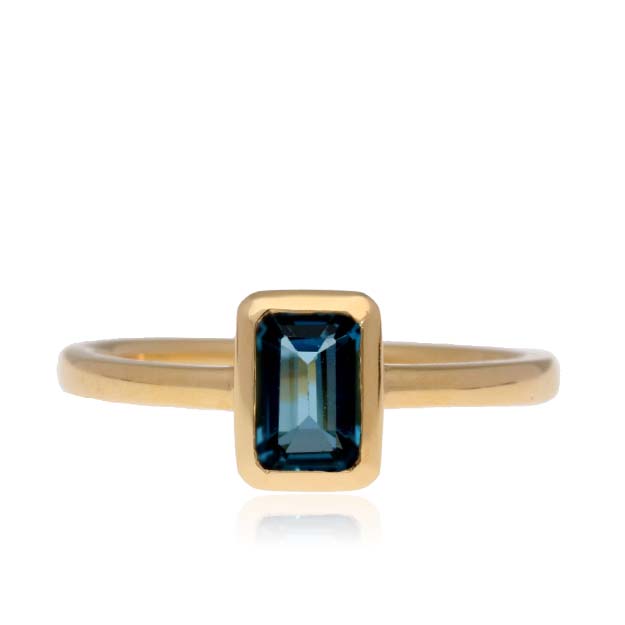 K18/Pt「ロンドンブルートパーズ セーラ」リング