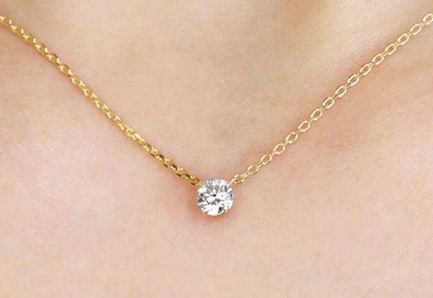 K18/Pt「0.3ctルピナス」ネックレス