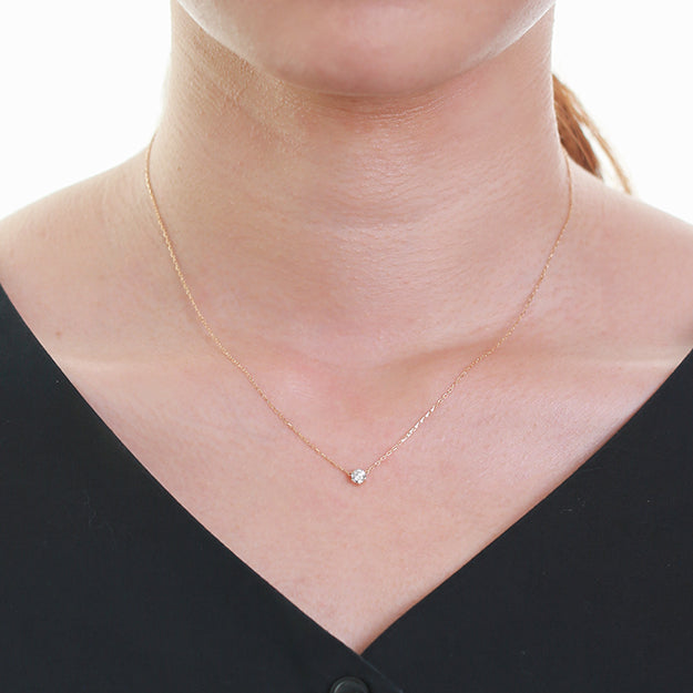 K18/Pt「0.2ctキャサリン」ネックレス