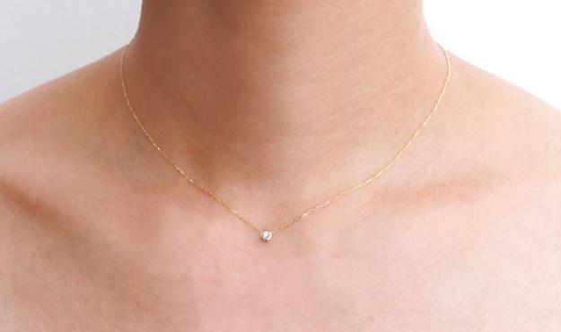K18/Pt「0.08ct~0.1ctダイヤ ヌード」ネックレス