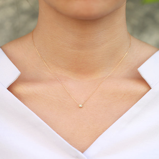 K18/Pt「0.1ctオルフェ」ネックレス