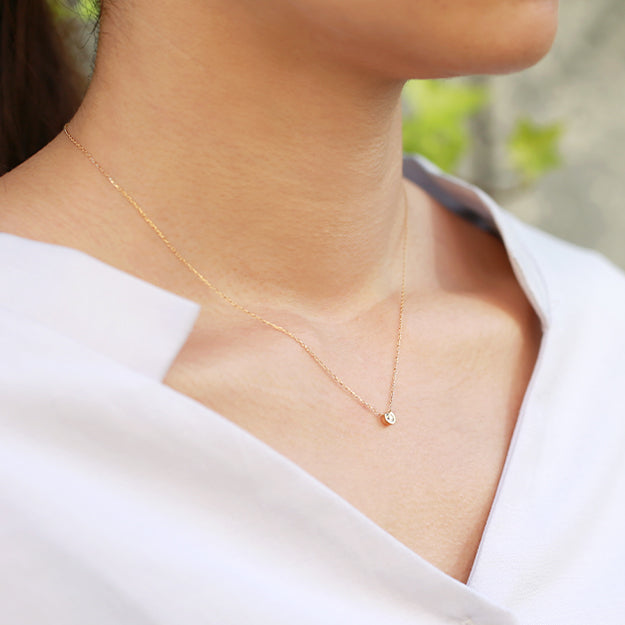 K18/Pt「0.1ctオルフェ」ネックレス