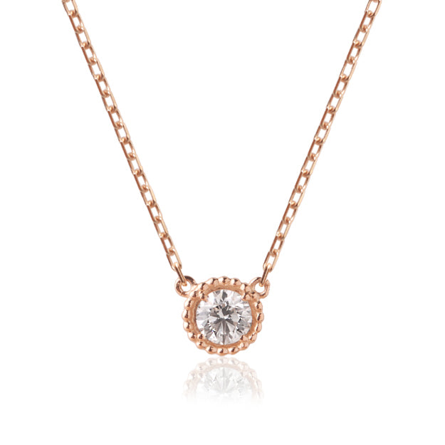 K18/Pt「0.1ctダイヤ ピコ」ネックレス