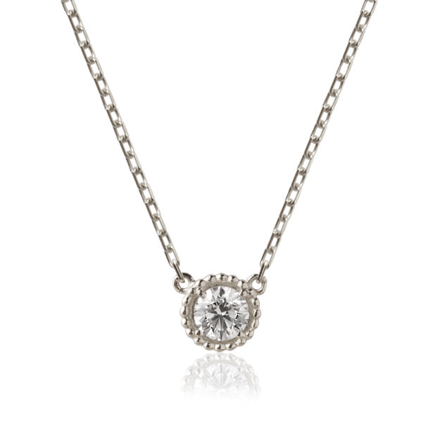 K18/Pt「0.1ctダイヤ ピコ」ネックレス