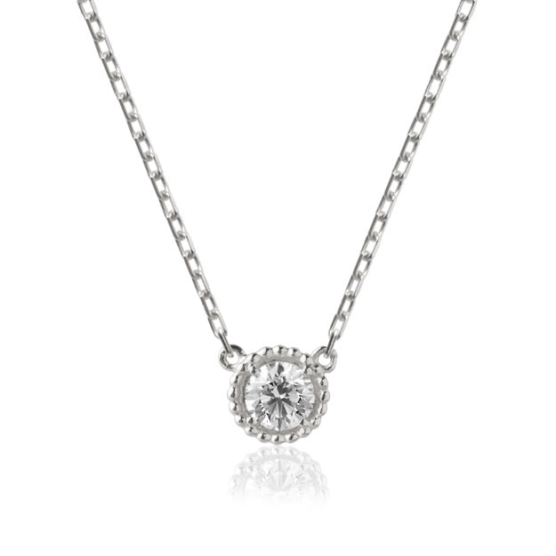 K18/Pt「0.1ctダイヤ ピコ」ネックレス