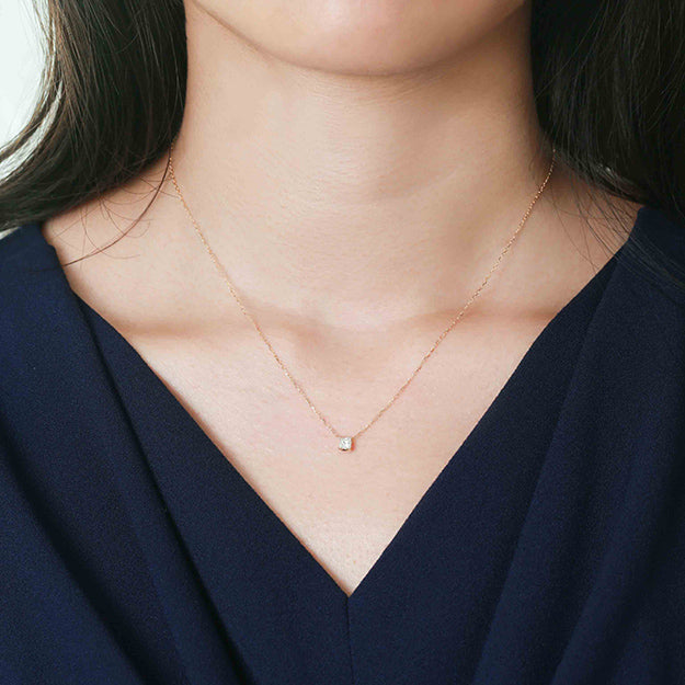 K18/Pt「0.2ctクイーン」ネックレス