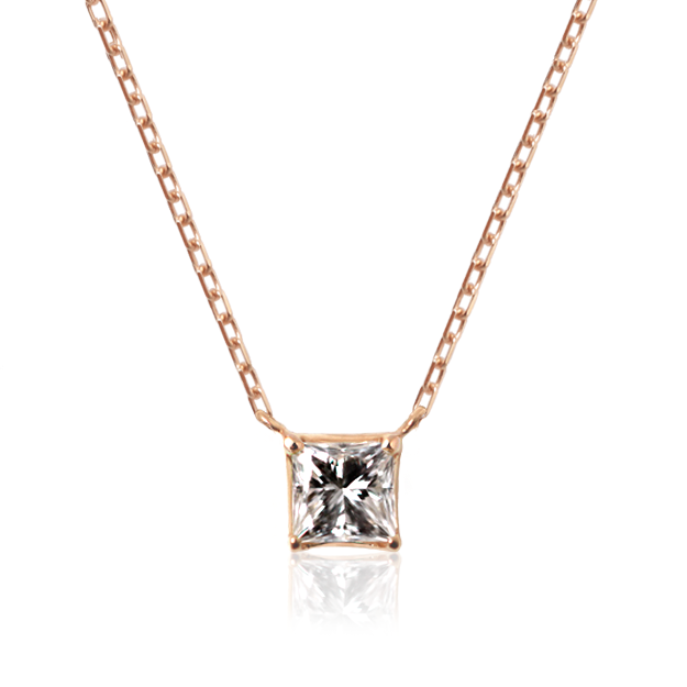 K18/Pt「0.2ctクイーン」ネックレス