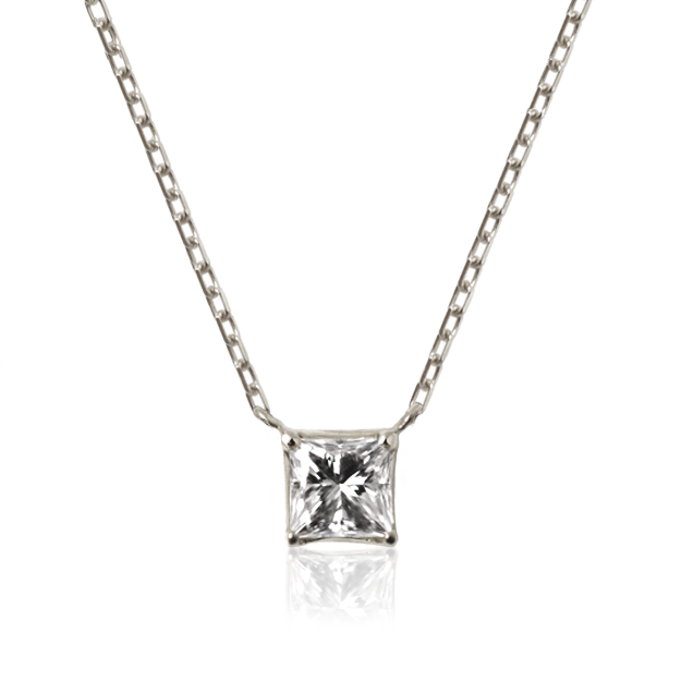 K18/Pt「0.2ctクイーン」ネックレス