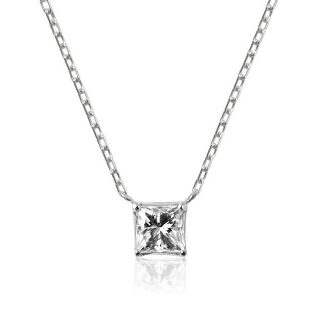 K18/Pt「0.2ctクイーン」ネックレス