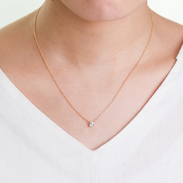 K18/Pt「0.4ctサーシャ」ネックレス