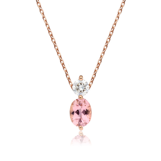K18/Pt「ピンクトルマリン シャーリー」ネックレス