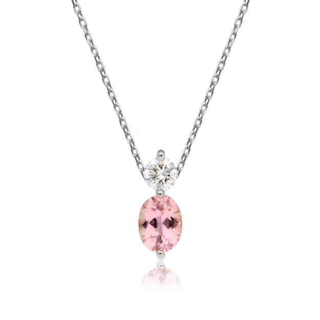 K18/Pt「ピンクトルマリン シャーリー」ネックレス