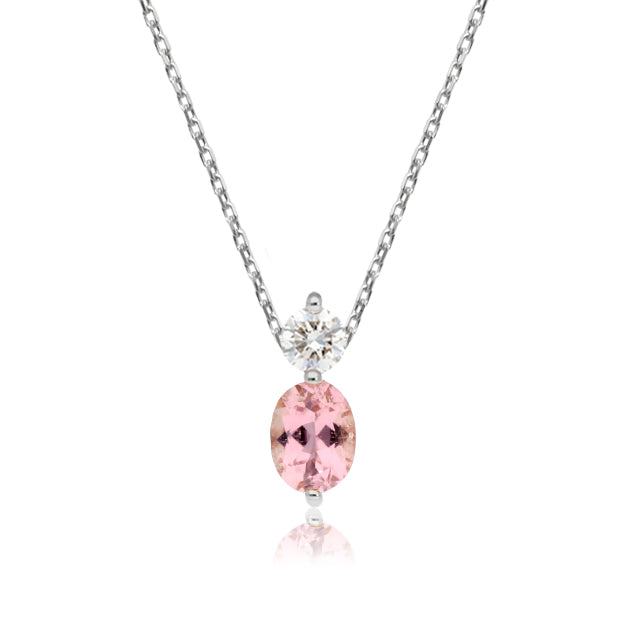 K18/Pt「ピンクトルマリン シャーリー」ネックレス