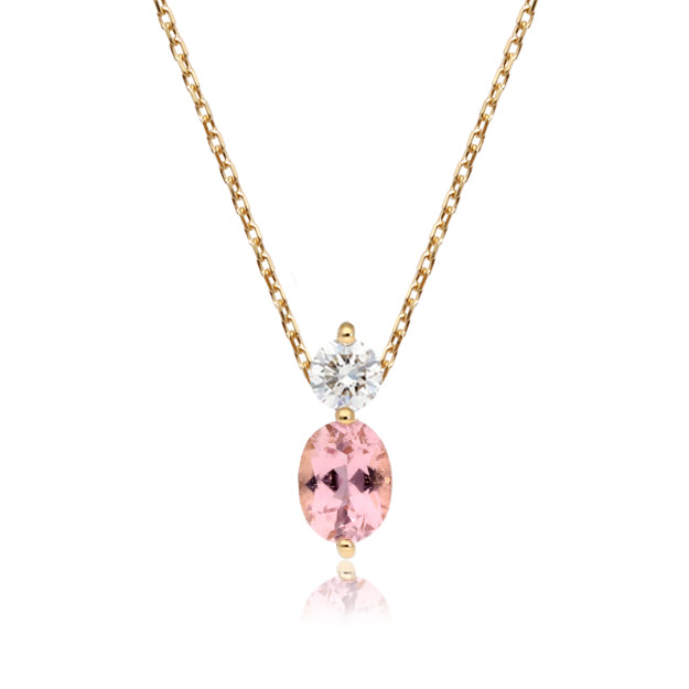 K18/Pt「ピンクトルマリン シャーリー」ネックレス