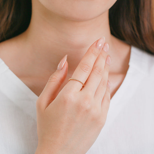 K18/Pt「カトレア」リング -ピンクゴールド