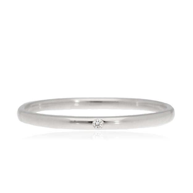 K18/Pt「ジョイ」リング - ホワイトゴールド